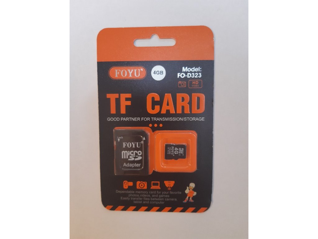 FOYU Paměťová karta Micro SD s adaptérem, více variant - až 128GB FO-066