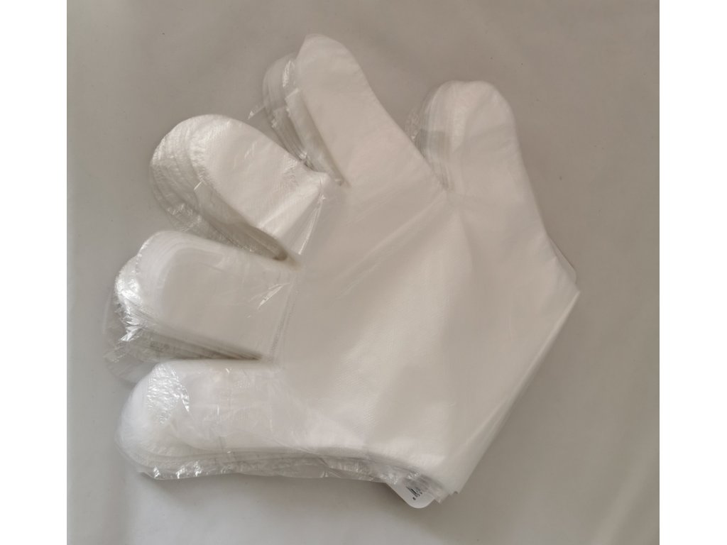 HDPE mikrotenové rukavice 100ks