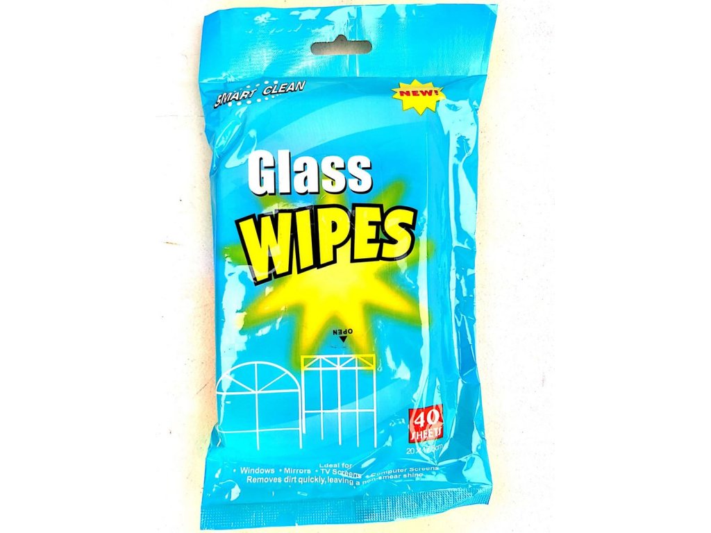 Hygienické WIPES SKLO vlhčené ubrousky s antibakteriální přísadou 40ks