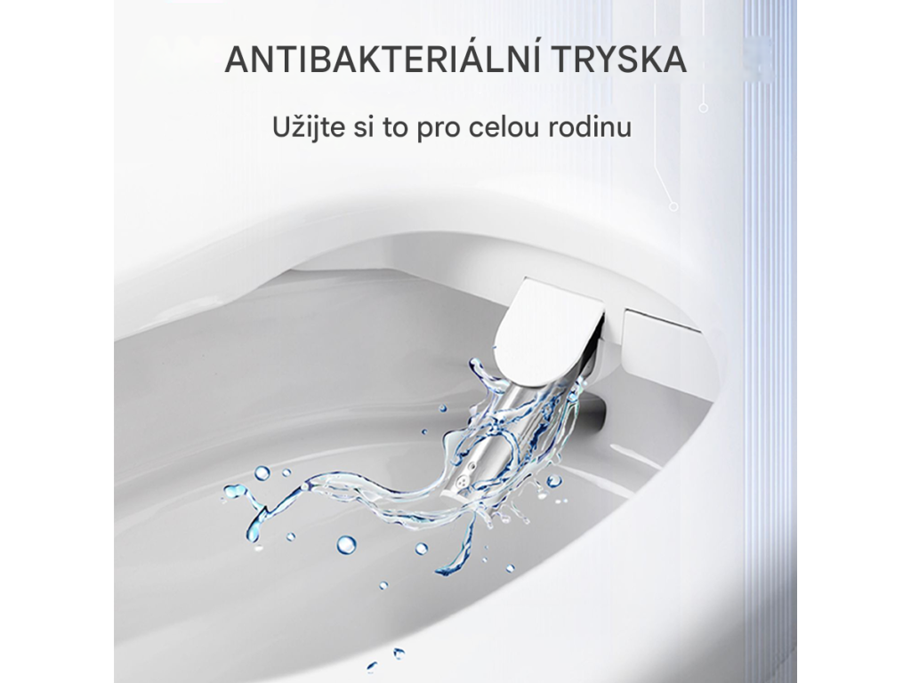 Japonský elektronický Bidet s Ovládáním - STANDARD tvar "U"