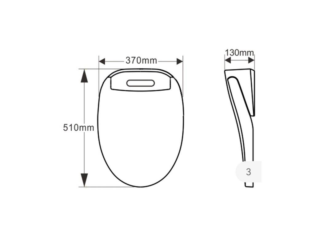 Luxusní elektronický bidet s dálkovým ovládáním - STANDART