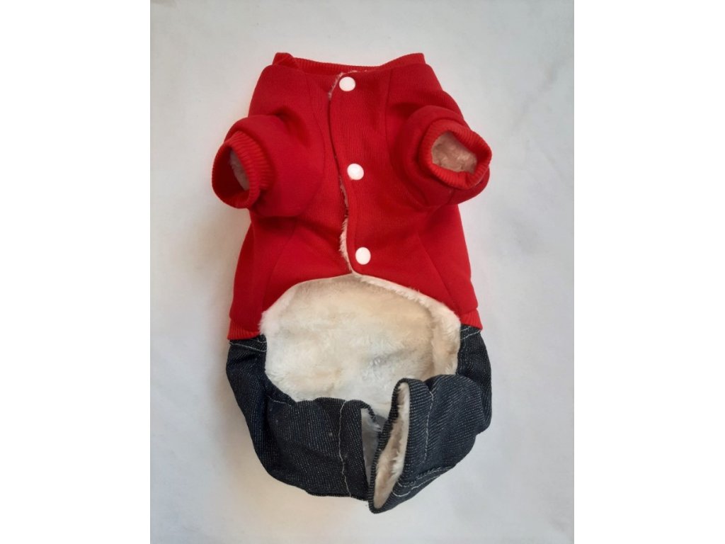 Obleček pro psy Mikina a kalhoty, červený LIB-C02