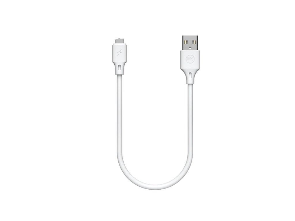 Micro USB datový kabel 25 cm WK Design WDC-105m Bílý