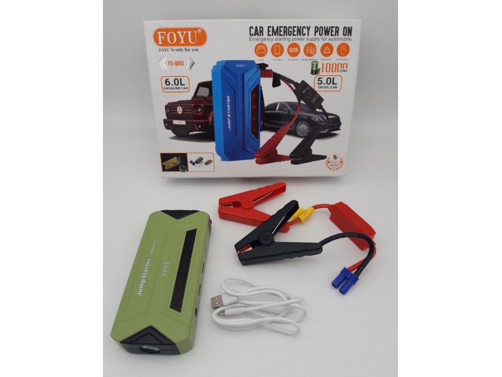 Multifunkční nabíječka akumulátorů Jump Starter 10.000mAh FO-Q002