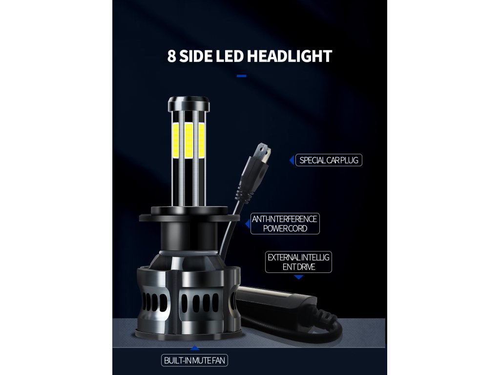 N9 LED žárovky H1 pro auta Headlight 300W - 2ks