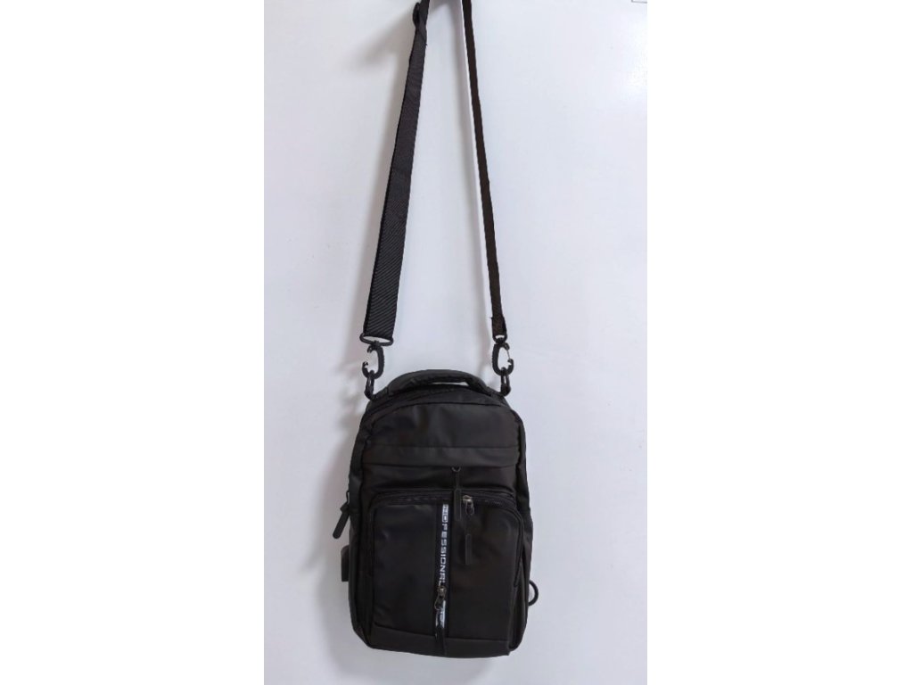 Pánská crossbody taška přes rameno / batoh s USB portem 3056