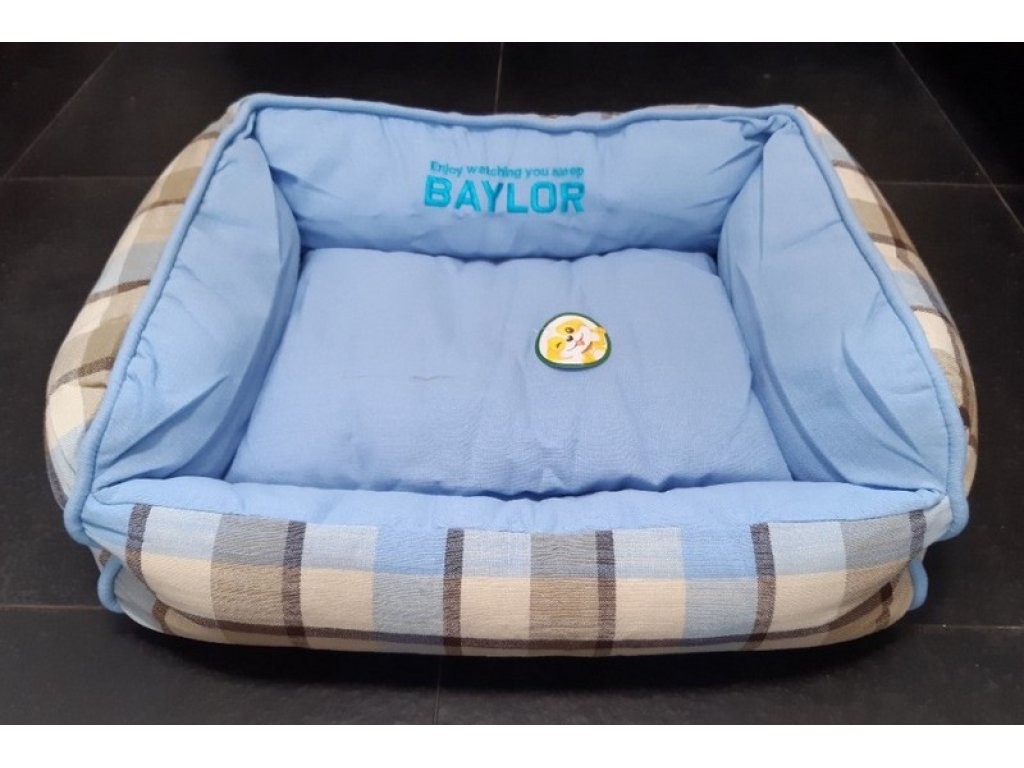 Pelíšek pro psy Baylor modrý, 65x52x17cm BA-01