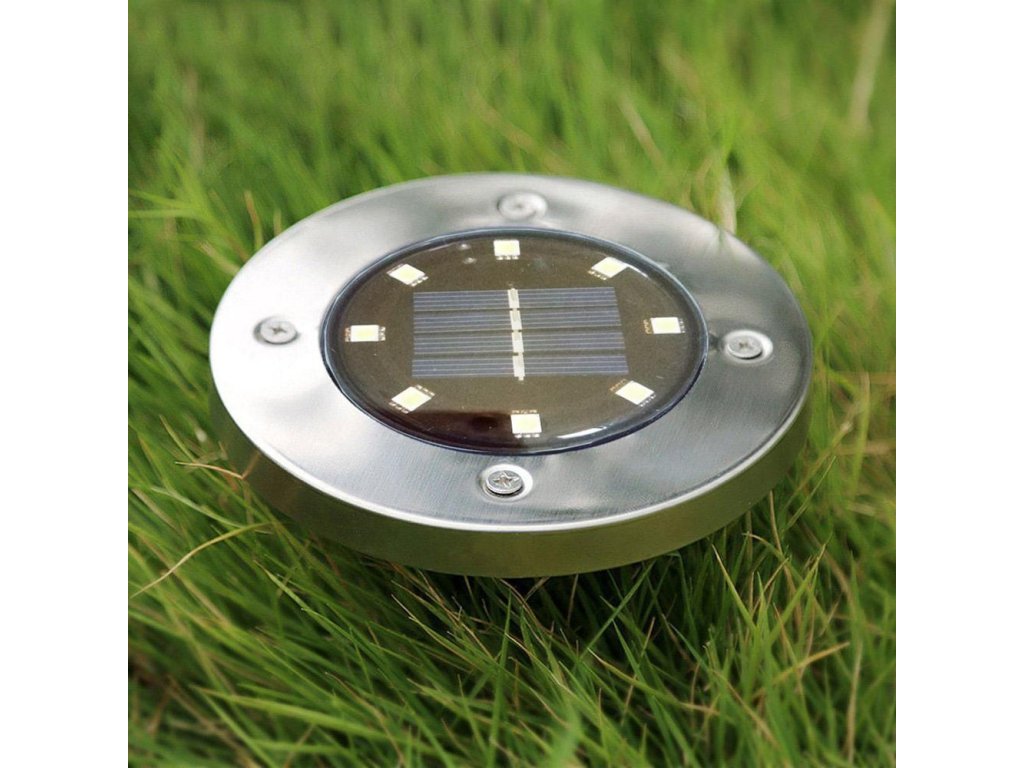 Sada kruhových solárních světel Disk Lights - 4ks