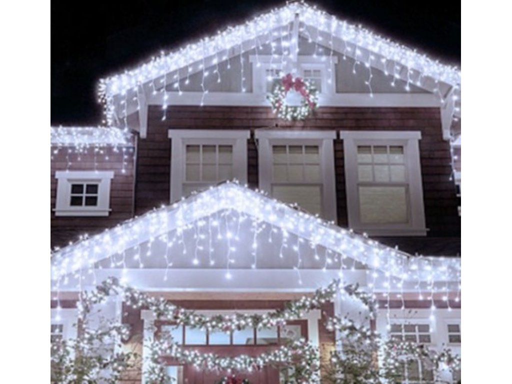 Světelný vánoční závěs 500 LED se záblesky, 10m