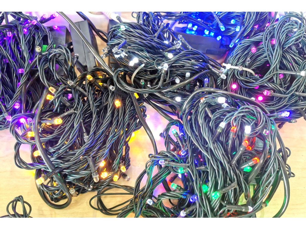 Vánoční světelný řetěz 300 LED venkovní + ovladač 