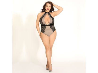 Dámské body SPICY PLUS SIZE, šedočerná XL-XXL