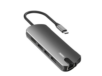 Dockovací stanice USB 3.1, 3xUSB+HDMI+TF+SD+RJ45 Remax RU-U50