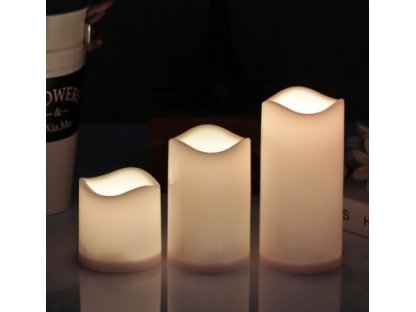 LED svíčky, set 3 ks na baterie s dálkovým ovládáním 3LED-12