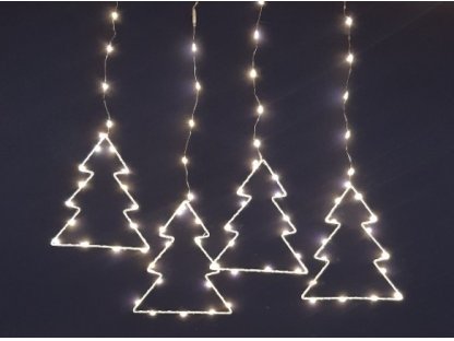 Vánoční světelný závěs - Stromeček 8ks = 8m ZS-08