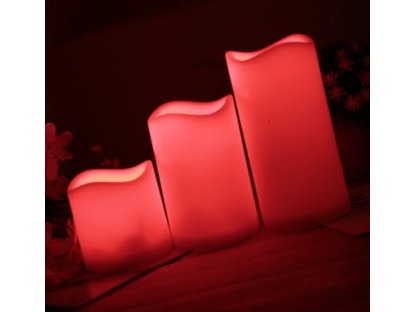 LED svíčky, set 3 ks na baterie s dálkovým ovládáním 12LED-SV