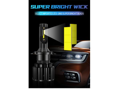 LED žárovky H7 pro auta S8 Headlight + 300% jas - 2ks