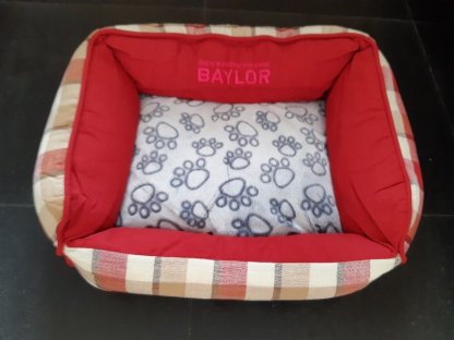 Pelíšek pro psy Baylor červený, 65x52x17cm BA-02