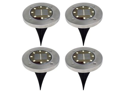 Sada kruhových solárních světel Disk Lights - 4ks
