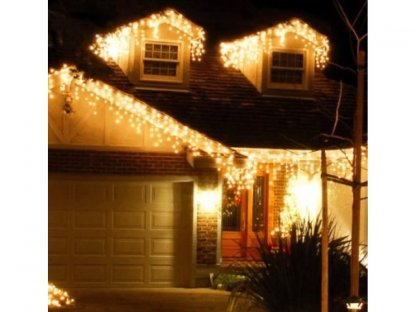 Světelný vánoční LED závěs se záblesky 312 LED, 10m, velké LED diody