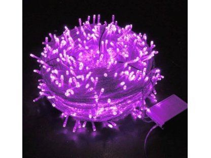 Vánoční světelný řetěz 1000 LED bílý kabel venkovní