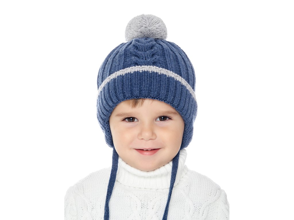 Chlapecká kojenecká pletená čepice - 9635