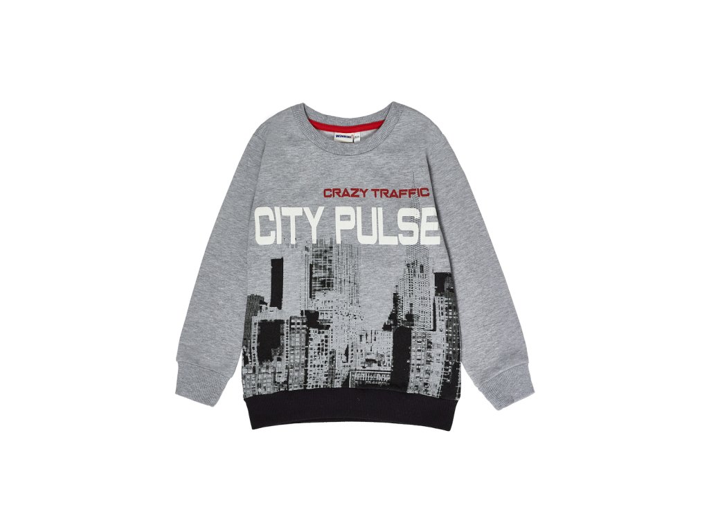 Chlapecká mikina City Pulse - šedý melanž