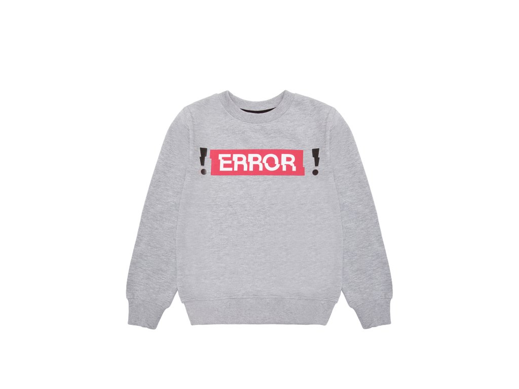 Chlapecká mikina Error - šedý melanž
