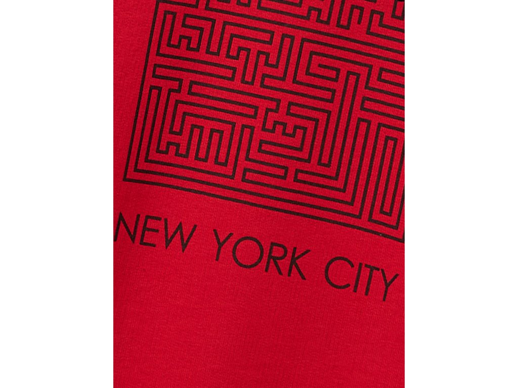Chlapecká mikina s kapucí New York City - červená