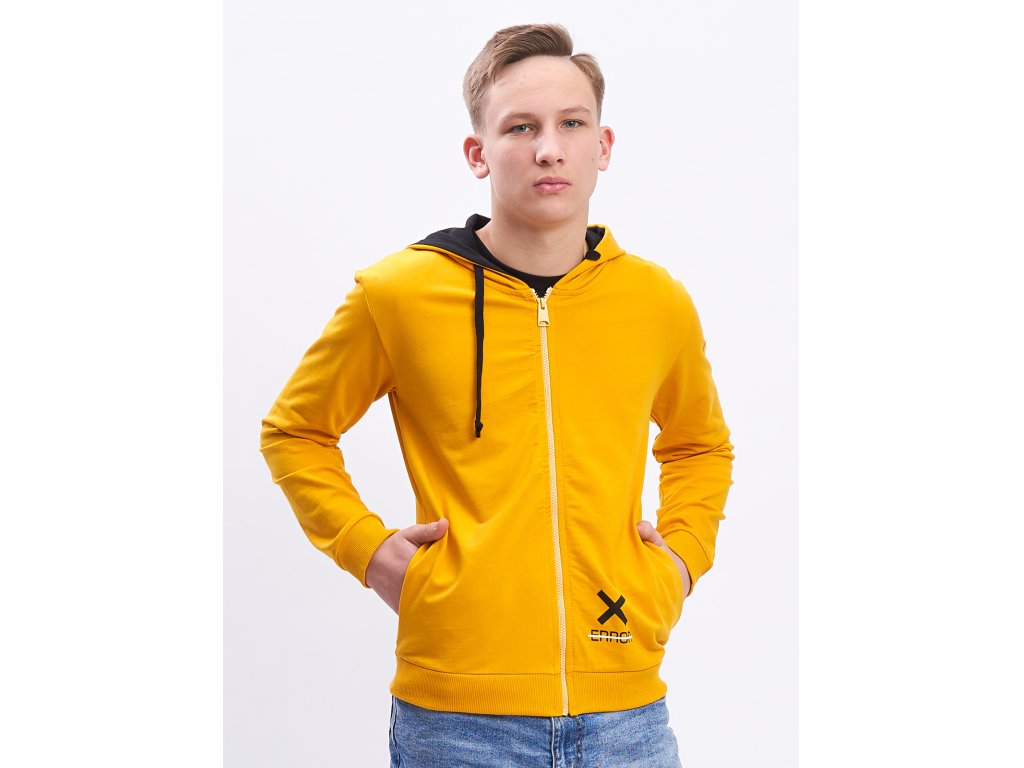 Chlapecká mikina s kapucí Superior - žlutá