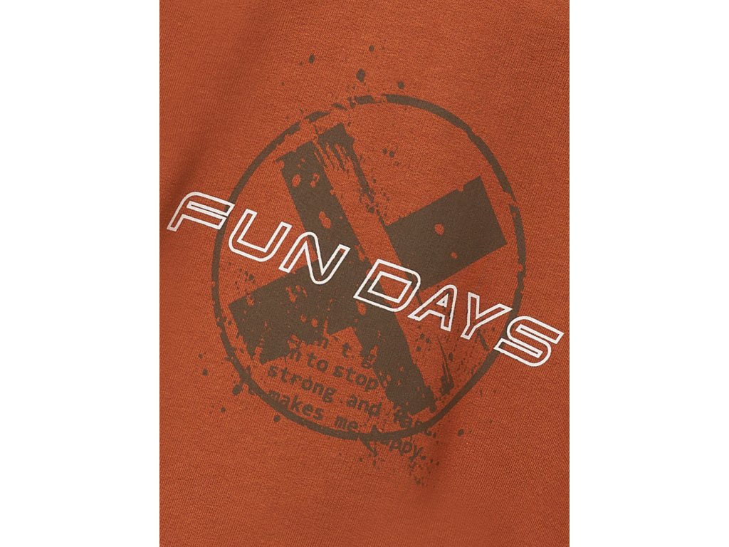 Chlapecká mikina s rolákem Fun Days - hnědá