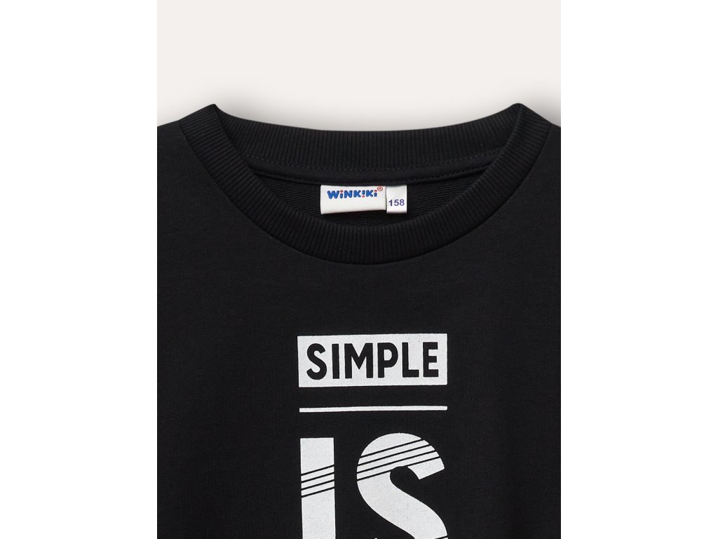 Chlapecká mikina Simple - černá