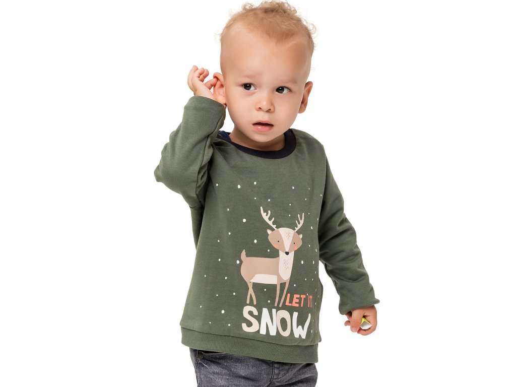 Chlapecká mikina Snow - khaki