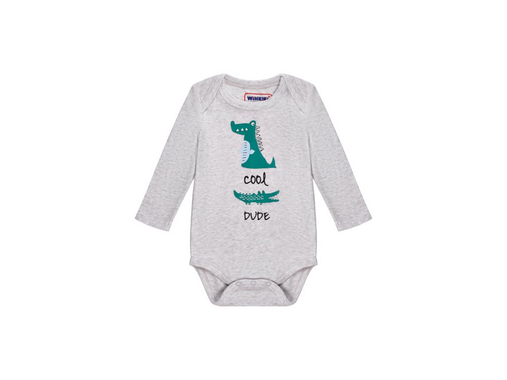 Chlapecké body s tepláčkami Cool Dude - šedý melanž/navy