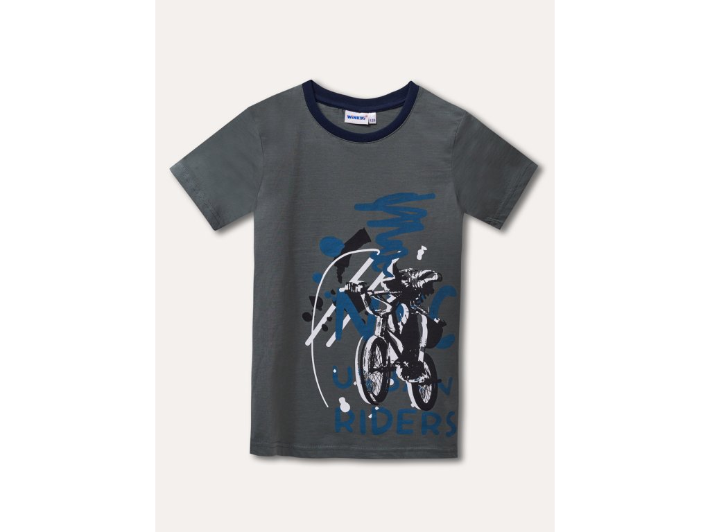 Chlapecké pyžamo - krátký rukáv, krátké kalhoty Riders - khaki/navy