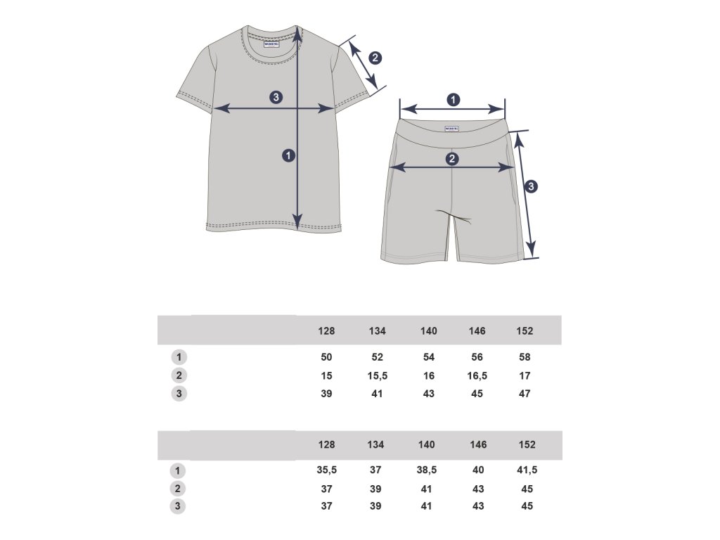 Chlapecké pyžamo - krátký rukáv, krátké kalhoty Riders - khaki/navy