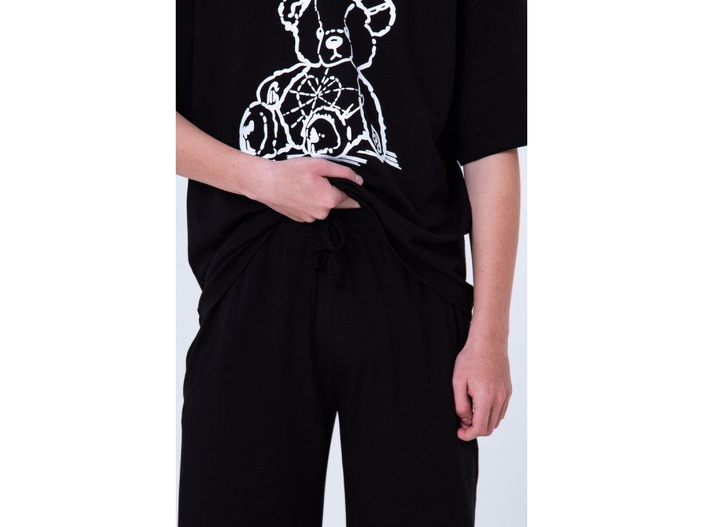 Chlapecké pyžamo Teddy Bear - krátký rukáv, dlouhé kalhoty - černá