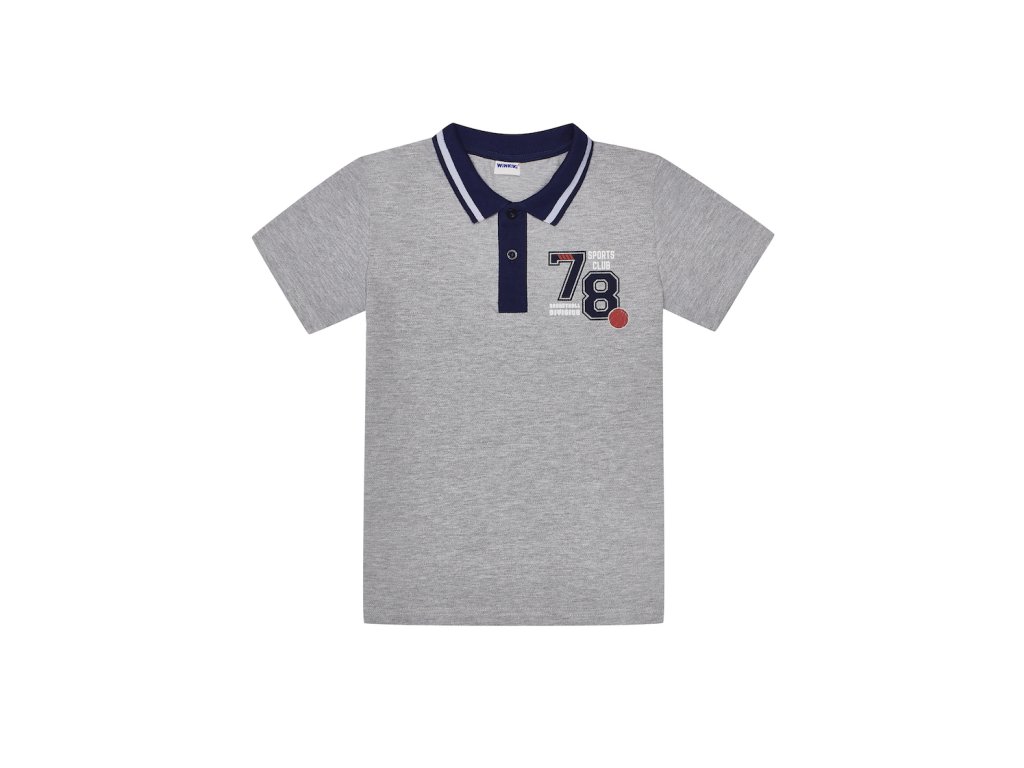 Chlapecké tričko Polo 78 - šedý melanž