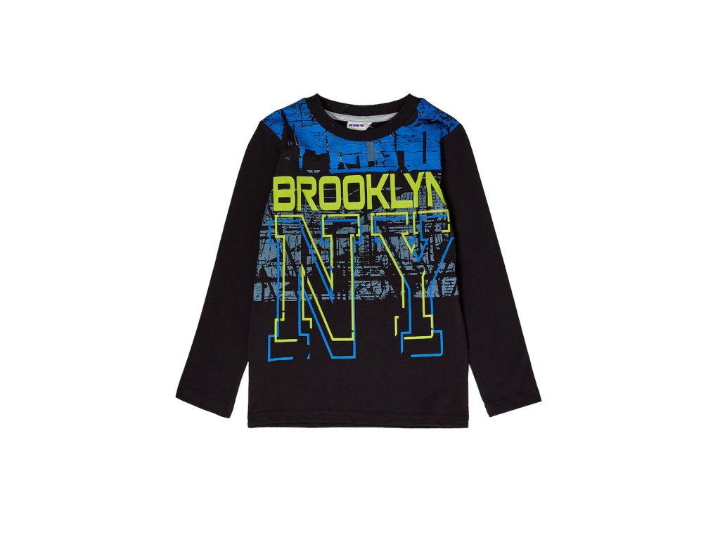 Chlapecké tričko s dlouhým rukávem Brooklyn - černá