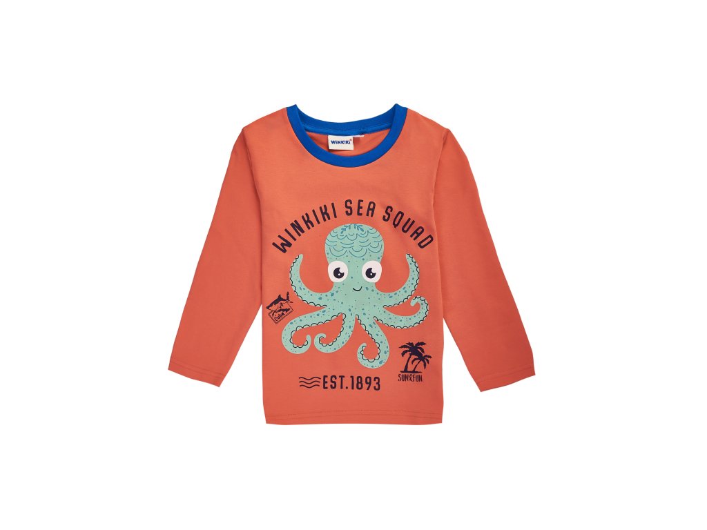 Chlapecké tričko s dlouhým rukávem Sea Squad - oranžová