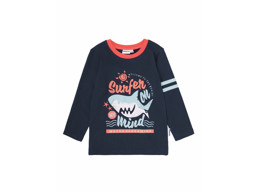Chlapecké tričko s dlouhým rukávem Surfer - navy