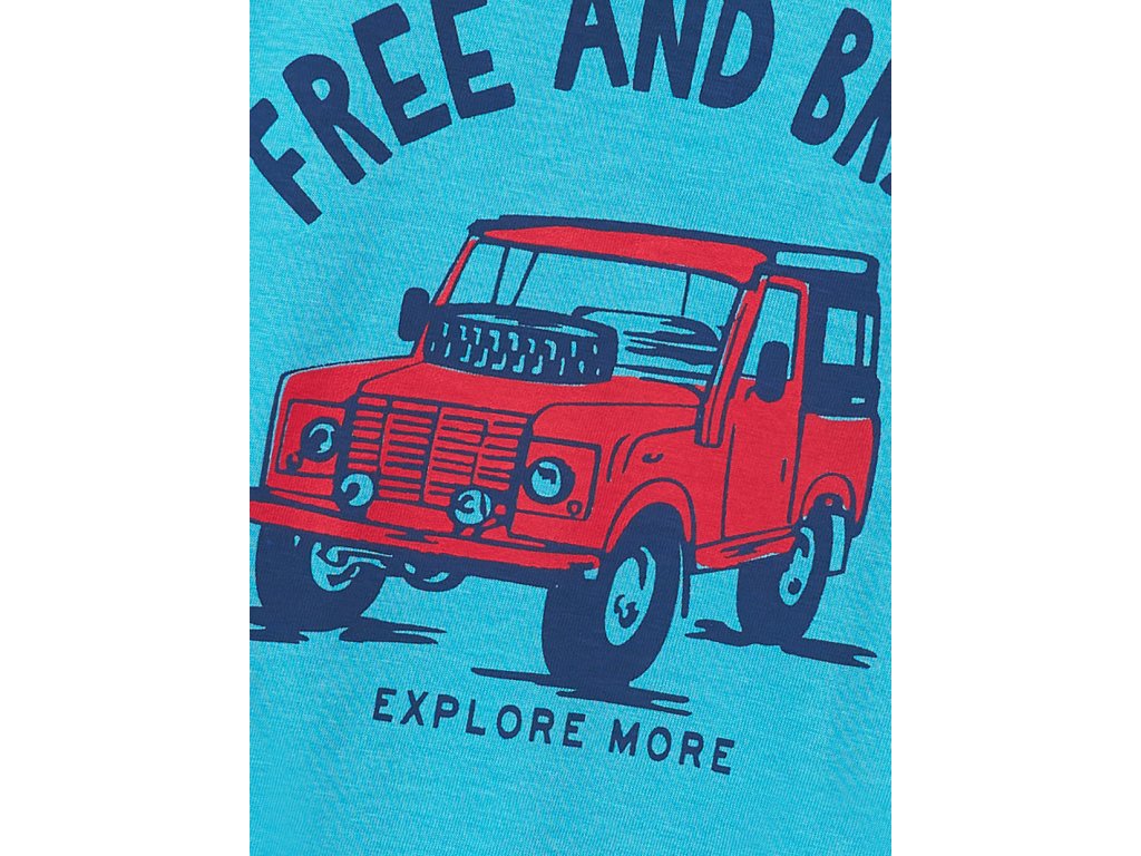 Chlapecké tričko s krátkým rukávem Free and Brave - modrá
