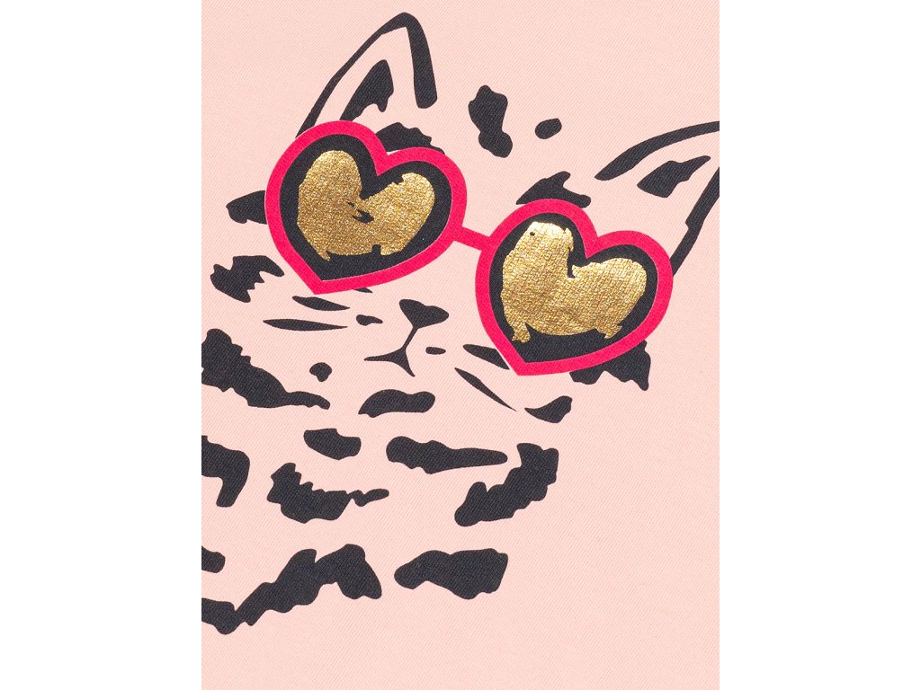 Dívčí mikina Cat - růžová