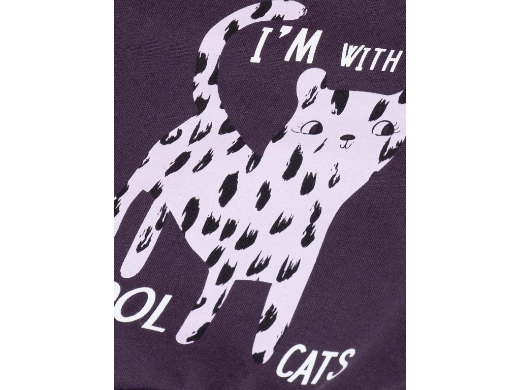 Dívčí mikina Cool Cats - fialová