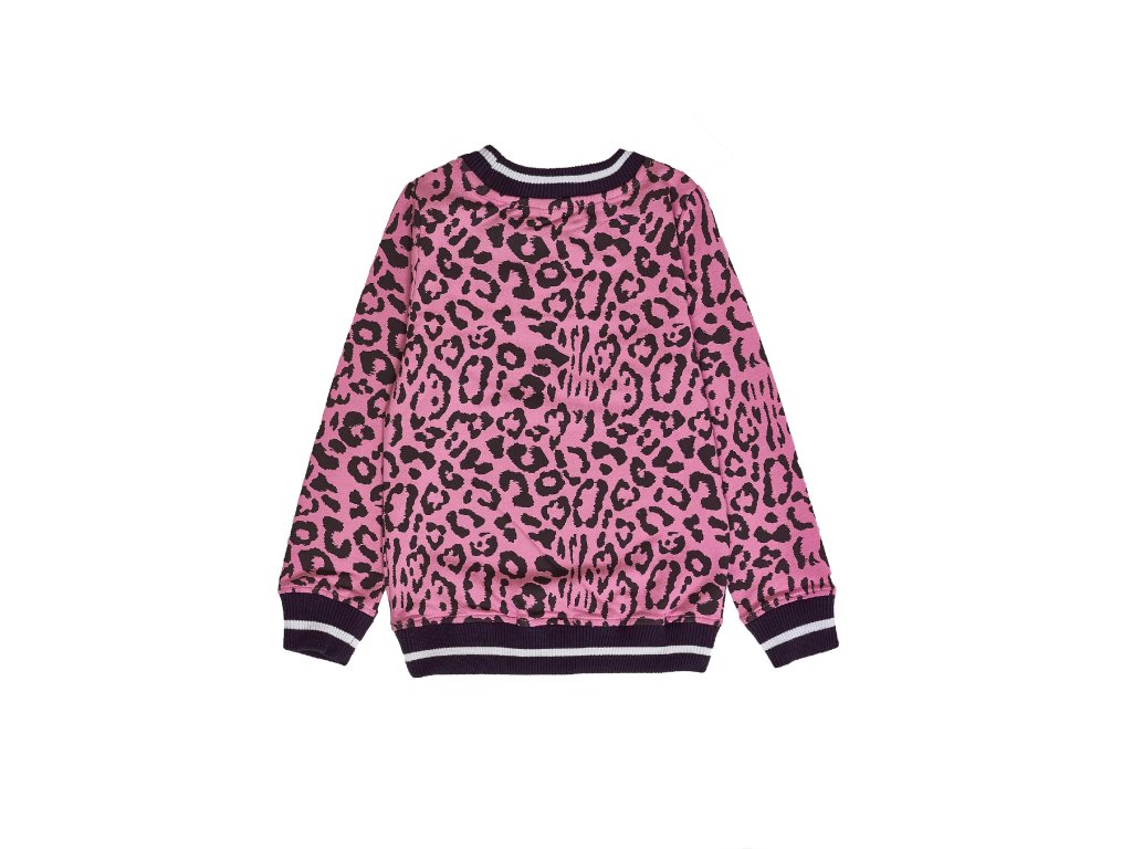 Dívčí mikina Leopard - růžová