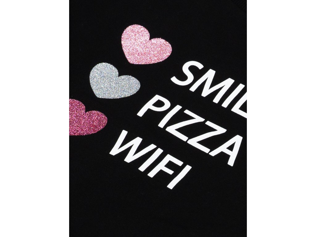 Dívčí mikina Smiles - černá
