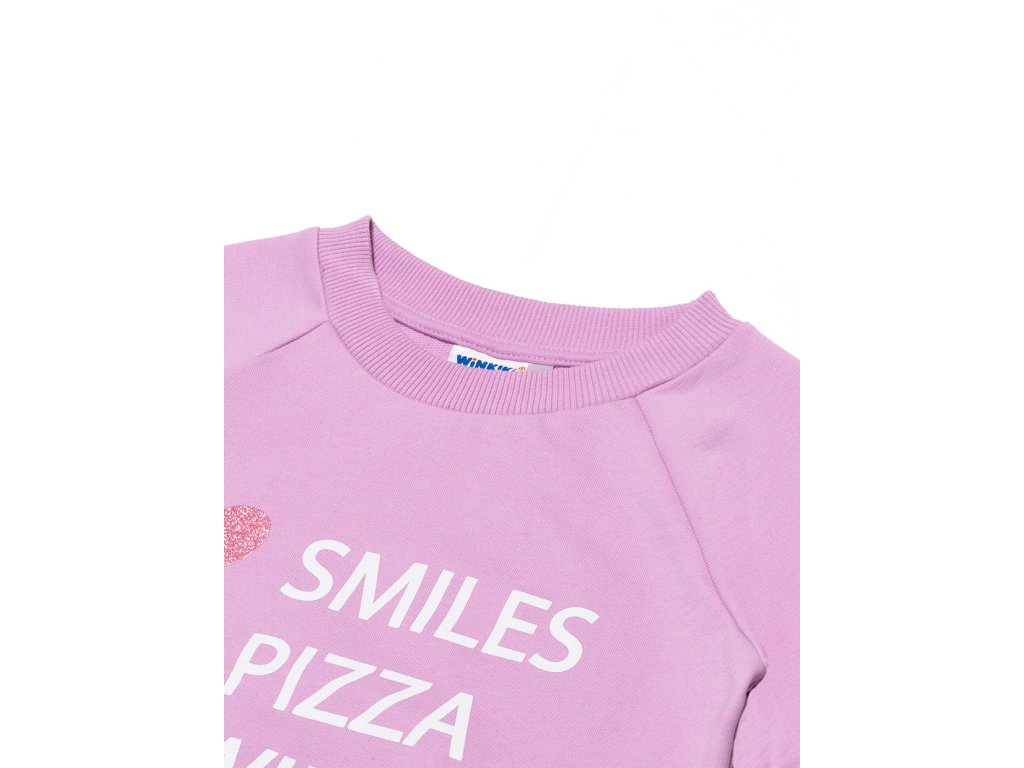 Dívčí mikina Smiles - liliová