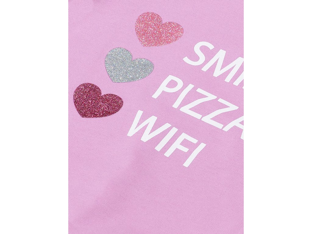 Dívčí mikina Smiles - liliová