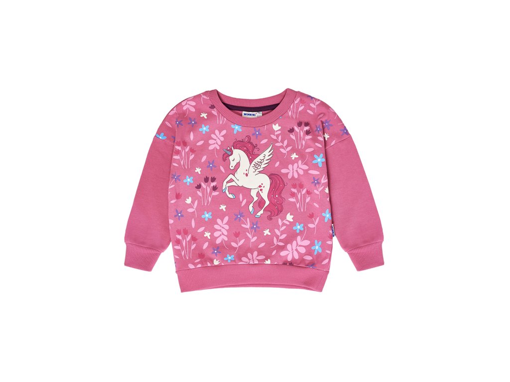 Dívčí mikina Unicorn - růžová