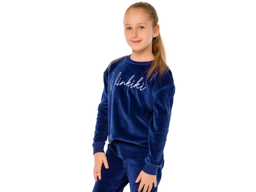 Dívčí mikina Velur Winkiki - navy