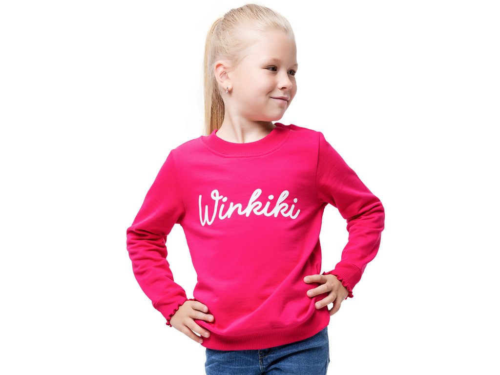Dívčí mikina Winkiki - malinová